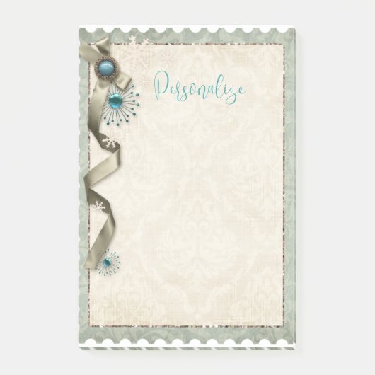  sneeuwvloklint en damask Post-i Post-it® Notes (Voorkant)