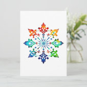 Sneeuwvlokontwerp B - Pen & Inkt Feestdagenkaart (Staand voorkant)