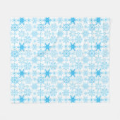 Sneeuwvlokpatroon blauw fleece deken (Voorkant (Horizontaal))