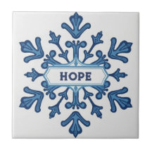 Sneeuwvlokpatroon blauw & witte vakantie aangepast