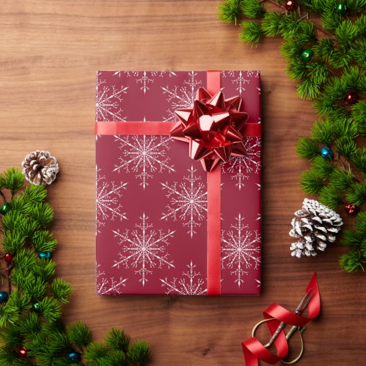 sneeuwvlokpatroon cadeaupapier (Feestdagen Geschenken)