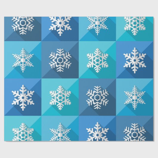"Sneeuwvlokpatroon" Cadeaupapier (Vlak)