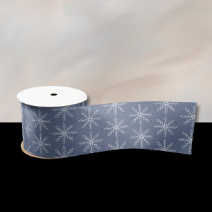 Sneeuwvlokpatroon Donkerblauw lint