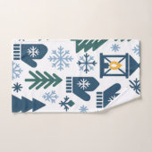 Sneeuwvlokpatroon in het winterbos bad handdoek (Handdoek)