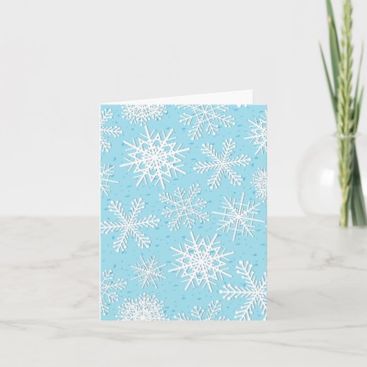 Sneeuwvlokpatroon Kaart (Voorkant)