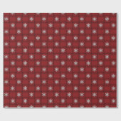 Sneeuwvlokpatroon Kerstcadeauverpakking Cadeaupapier (Vlak)