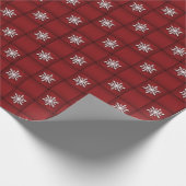 Sneeuwvlokpatroon Kerstcadeauverpakking Cadeaupapier (Hoek)