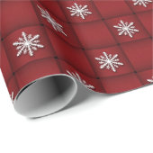 Sneeuwvlokpatroon Kerstcadeauverpakking Cadeaupapier (Rol Hoek)
