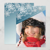 Sneeuwvlokpatroon Kerstkaart (Voorkant / Achterkant)