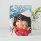 Sneeuwvlokpatroon Kerstkaart (Staand voorkant)