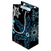 Sneeuwvlokpatroon Klein Cadeauzakje (Achterkant Gekanteld)