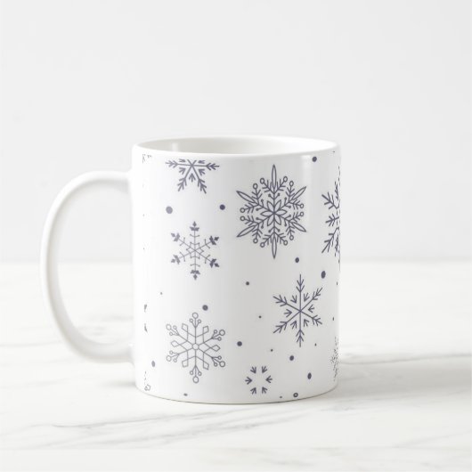 Sneeuwvlokpatroon Koffiemok (Links)