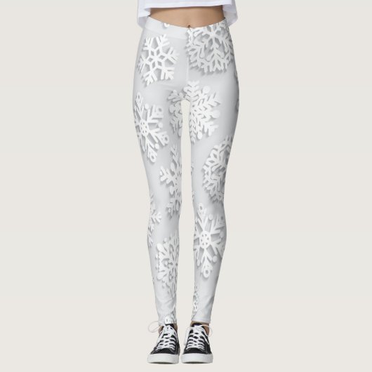 Sneeuwvlokpatroon Leggings (Voorkant)