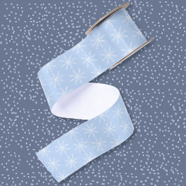 Sneeuwvlokpatroon Lichtblauw lint