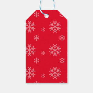 Sneeuwvlokpatroon Moderne Wintervakantie Cadeaulabel