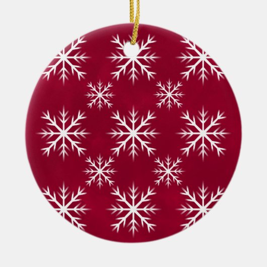 sneeuwvlokpatroon - ontwerp Noordpool Keramisch Ornament (Voorkant)