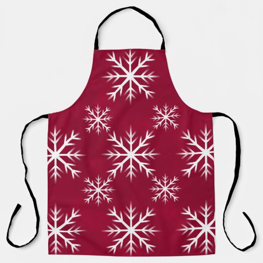 sneeuwvlokpatroon - ontwerp Noordpool, veenbes Schort (Voorkant)