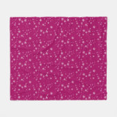 Sneeuwvlokpatroon op Paarse Kerstmis Fleece Deken (Voorkant (Horizontaal))