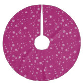 Sneeuwvlokpatroon op Paarse Kerstmis Kerstboom Rok (Voorkant)