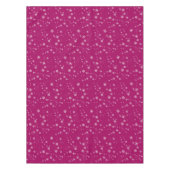 Sneeuwvlokpatroon op Paarse Kerstmis Tafelkleed (Voorkant)