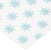 Sneeuwvlokpatroon op wit tafelkleed (Gekanteld)