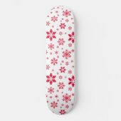 Sneeuwvlokpatroon, Rode sneeuwvlokken, Sneeuw, Wit Persoonlijk Skateboard (Voorkant)