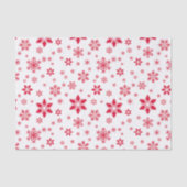 Sneeuwvlokpatroon, Rode sneeuwvlokken, Sneeuw, Wit Tissuepapier (Voorkant)