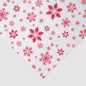 Sneeuwvlokpatroon, Rode sneeuwvlokken, Sneeuw, Wit Tissuepapier (Detail)