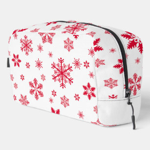 Sneeuwvlokpatroon, Rode sneeuwvlokken, Sneeuw, Wit Toilettasje
