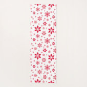 Sneeuwvlokpatroon, Rode sneeuwvlokken, Sneeuw, Wit Yogamat (Achterkant)
