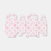 Sneeuwvlokpatroon Roze Bedankdoosjes (Uitgevouwen)