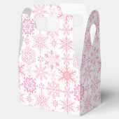 Sneeuwvlokpatroon Roze Bedankdoosjes (Geopend)