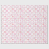 Sneeuwvlokpatroon Roze Cadeaupapier (Vlak)
