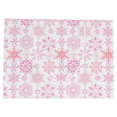 Sneeuwvlokpatroon Roze Groot Cadeauzakje (Achterkant)