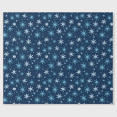 Sneeuwvlokpatroon Sneeuw Kerstmis Sneeuwvlokken Wi Cadeaupapier (Vlak)