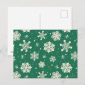 Sneeuwvlokpatroon van Buddy de Elf Feestdagenkaart (Voorkant / Achterkant)