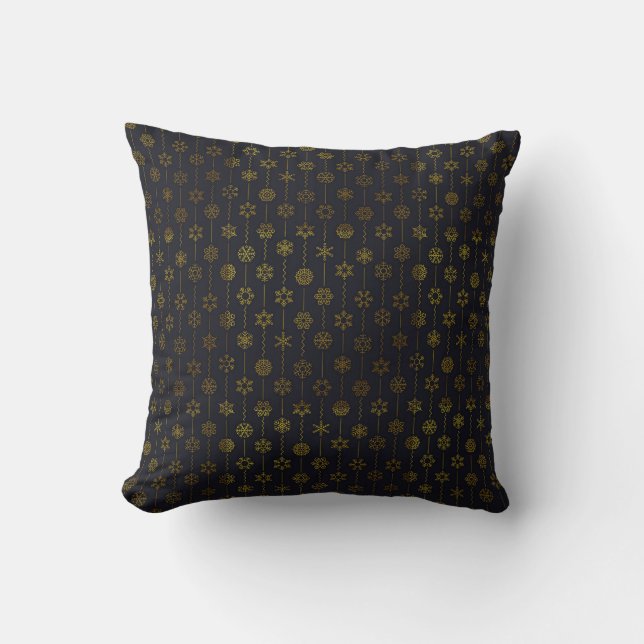 ❄️ Sneeuwvlokpatroon Winter Huisaccent 🛋️ Kussen (Voorkant)
