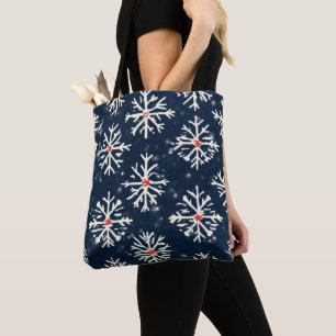 Sneeuwvlokpatroon Winterstijl Tote Bag