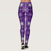 Sneeuwvlokpatroon Wit. D PAARSE BG Leggings (Achterkant)