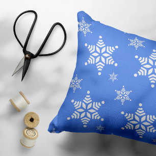 Sneeuwvlokpatroon, Witte sneeuwvlokken, Sneeuw, Bl Accent Kussen