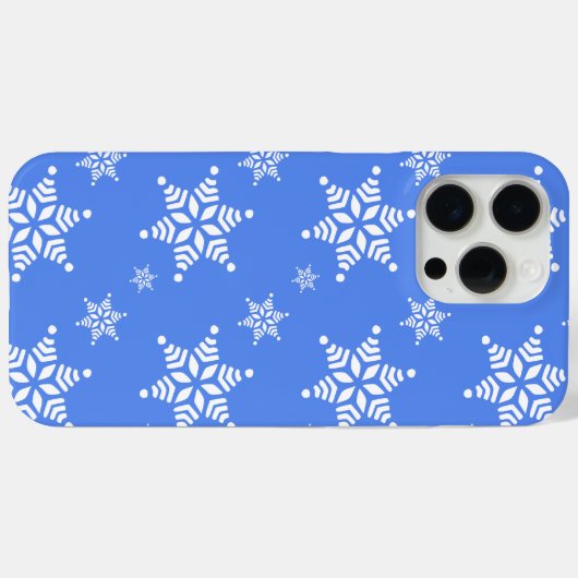 Sneeuwvlokpatroon, Witte sneeuwvlokken, Sneeuw, Bl Case-Mate iPhone Case (Achterkant (horizontaal))