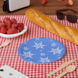 Sneeuwvlokpatroon, Witte Sneeuwvlokken, Sneeuw, Bl Papieren Bordje