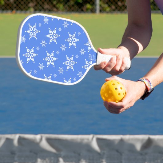 Sneeuwvlokpatroon, Witte sneeuwvlokken, Sneeuw, Bl Pickleball Paddle (Insitu)