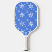 Sneeuwvlokpatroon, Witte sneeuwvlokken, Sneeuw, Bl Pickleball Paddle (Achterkant)
