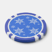 Sneeuwvlokpatroon, Witte sneeuwvlokken, Sneeuw, Bl Poker Chips (Enkel)