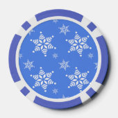 Sneeuwvlokpatroon, Witte sneeuwvlokken, Sneeuw, Bl Poker Chips (Achterkant)