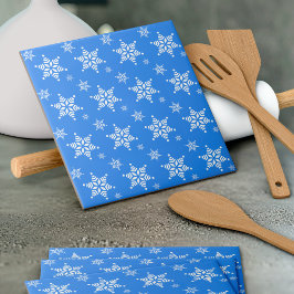 Sneeuwvlokpatroon, Witte sneeuwvlokken, Sneeuw, Bl Tegeltje