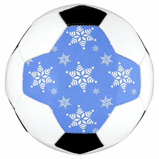 Sneeuwvlokpatroon, Witte sneeuwvlokken, Sneeuw, Bl Voetbal (Voorkant)
