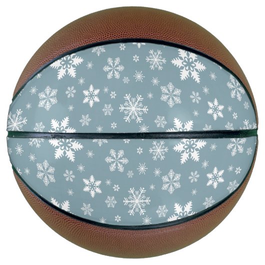 Sneeuwvlokpatroon, Witte sneeuwvlokken, Sneeuw, Gr Basketbal (Voorkant)