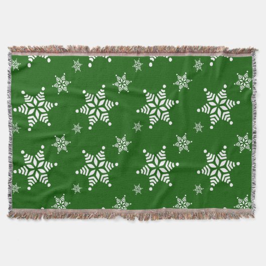 Sneeuwvlokpatroon, Witte sneeuwvlokken, Sneeuw, Gr Deken (Voorkant)